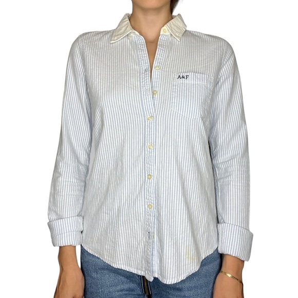 Striped Button Down Top - Picture 4 of 9
